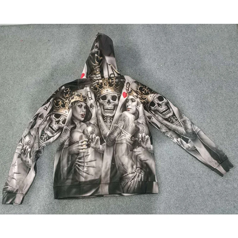 3D череп толстовки мужские спортивные костюмы модные пуловеры Брендовые пальто