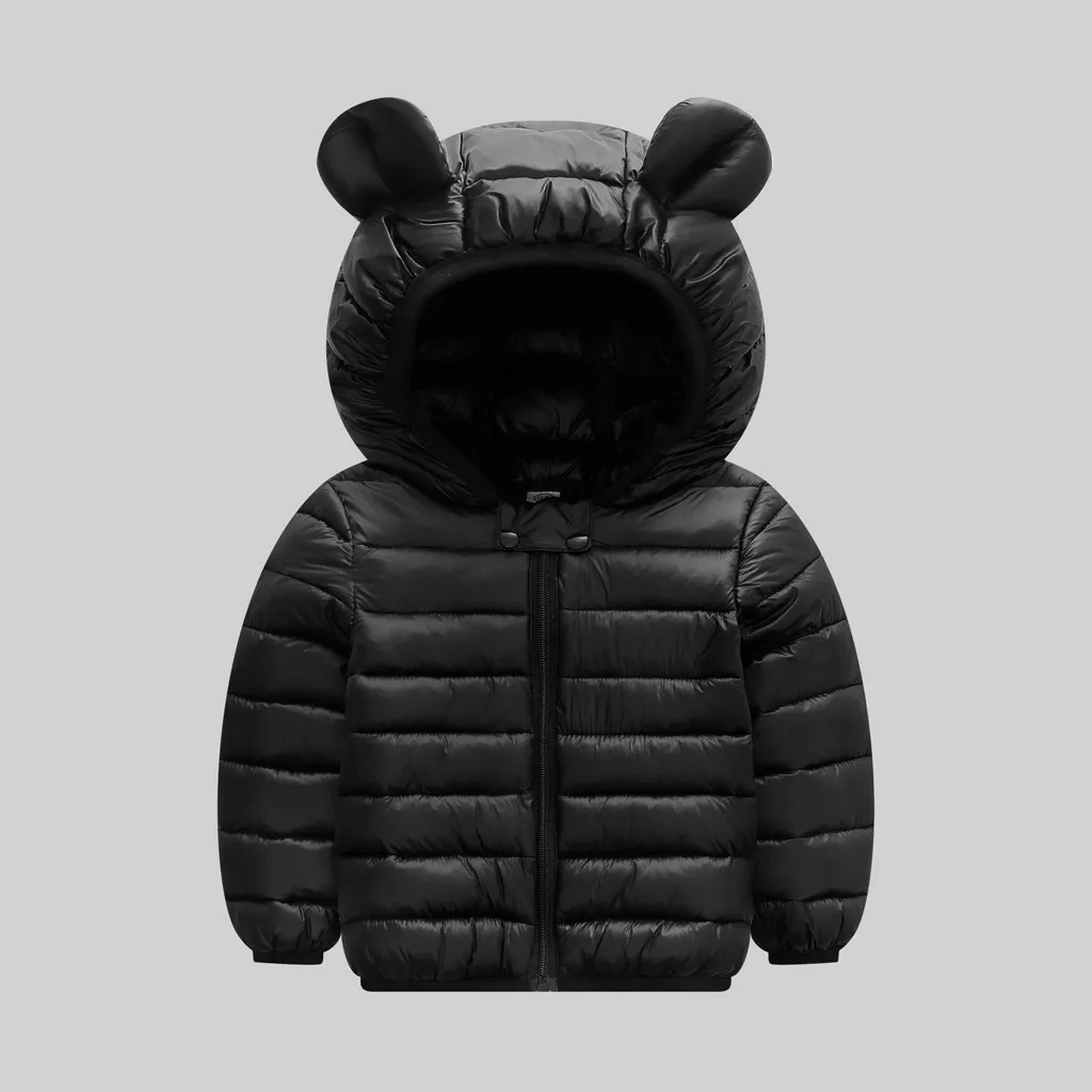 Детское зимнее пальто на молнии с ушками M850 # | Мать и ребенок