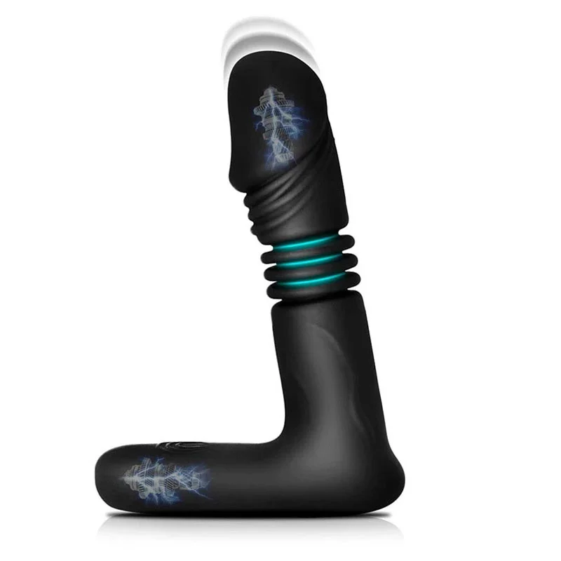 Анальная пробка массажер простаты нагревающийся Телескопический фаллоимитатор