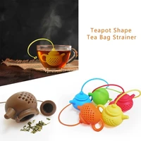 silicone creative teapot shape tea infuser reusable leaf spice herbal filter strainer diffuser teaware kitchen accessories