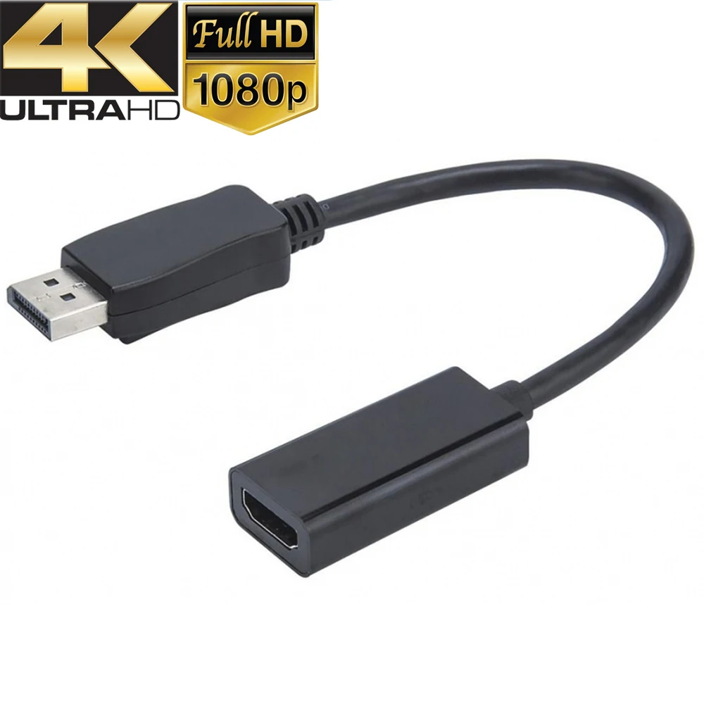 4K 1080P Displayport DP в HDMI-совместимый Кабельный адаптер конвертер in выход для HP Dell Asus ПК