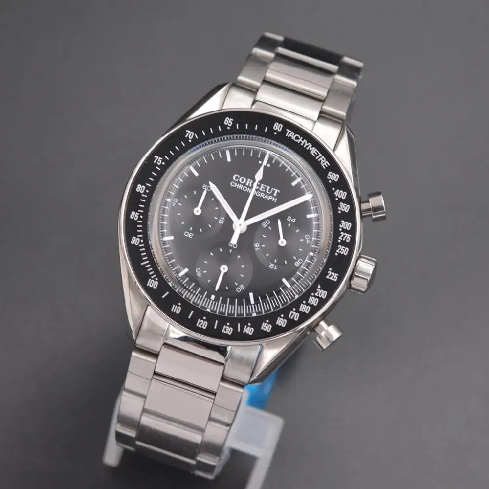 Мужские часы 40 мм crrju мужские часы cadisen relojes de hombre de lujo кварцевые наручные часы мужские часы с автоматической датой