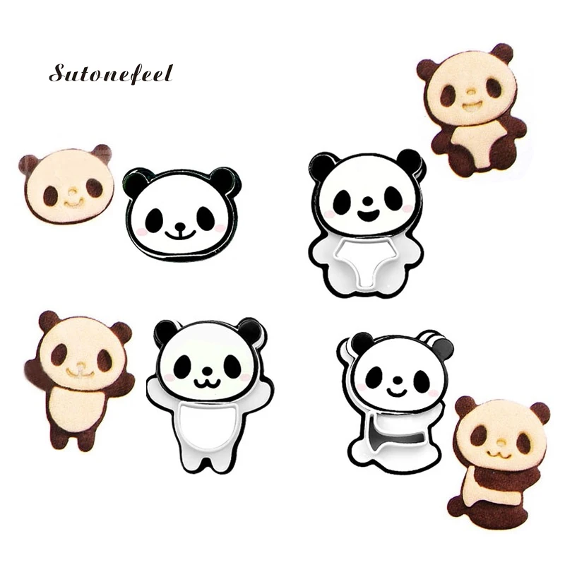 4 комплекта печенье форменное резак в виде панды пластиковое штамп форма для