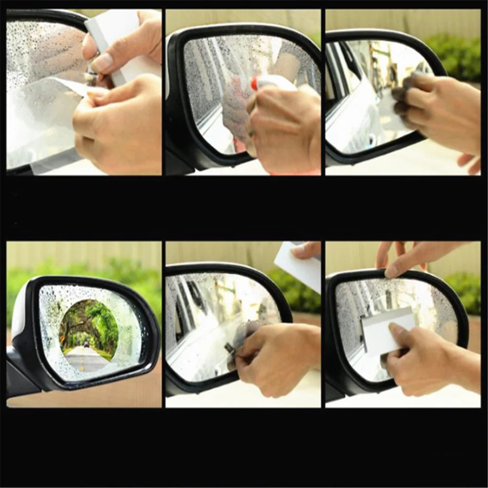 

2pcs/set Car Rainproof Rearview Mirror Film for SEAT Altea Toledo MK1 MK2 Ibiza Cupra Leon Cupra For Skoda Fabia Rapid octavia