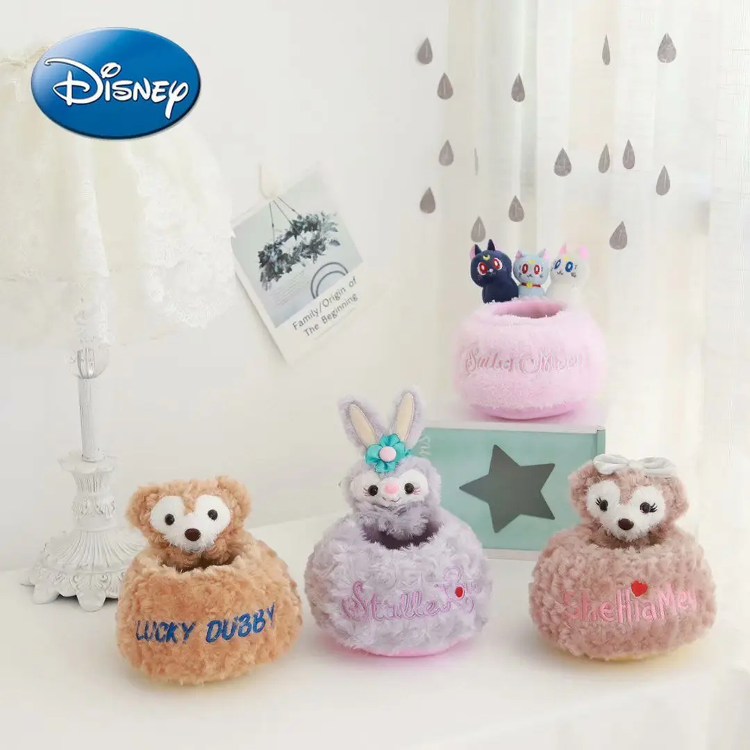 

Disney cartoon cute star dew plush pen holder cute things girl heart desktop storage box pen holder