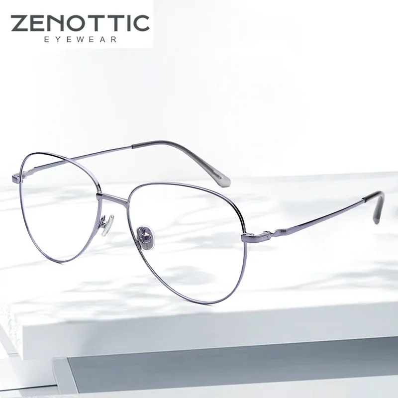 ZENOTTIC сплав очки пилота оправа мужские брендовые дизайнерские сверхлегкие
