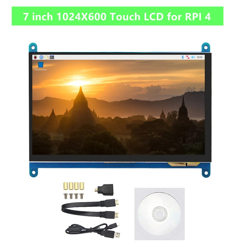 Новый Raspberry Pi 4 модели B 2 8 Гб Оперативная память + 7 дюймов сенсорный экран Экран