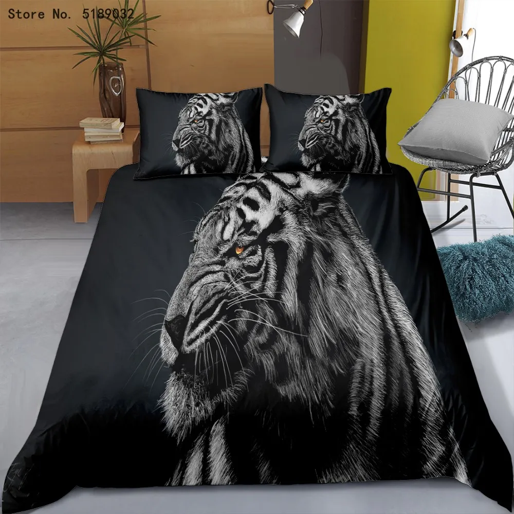 Детский набор пододеяльников для пуховых одеял с 3D принтом собаки льва волка