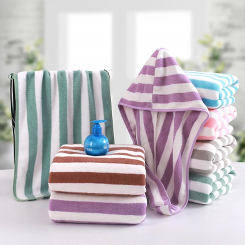 

2Pcs 70x140cm 35x75cm Bath Towel for Adults Absorbent Quick Drying Spa Body Wrap Face Hair Shower Towels Large Beach Cloth
