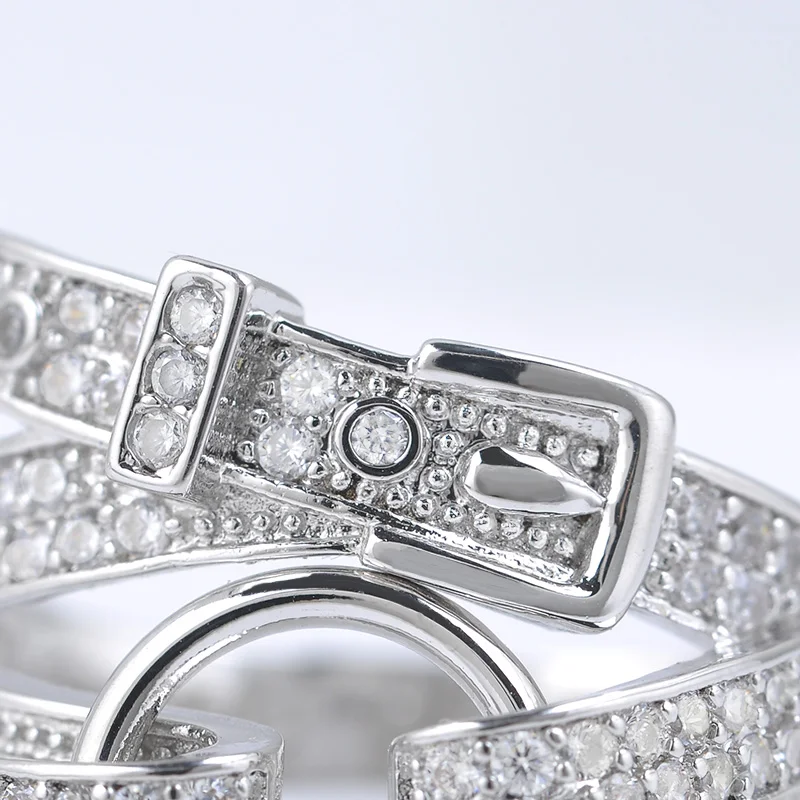 Женское Сверкающее кольцо ishowell необычное золотистого/серебристого цвета с