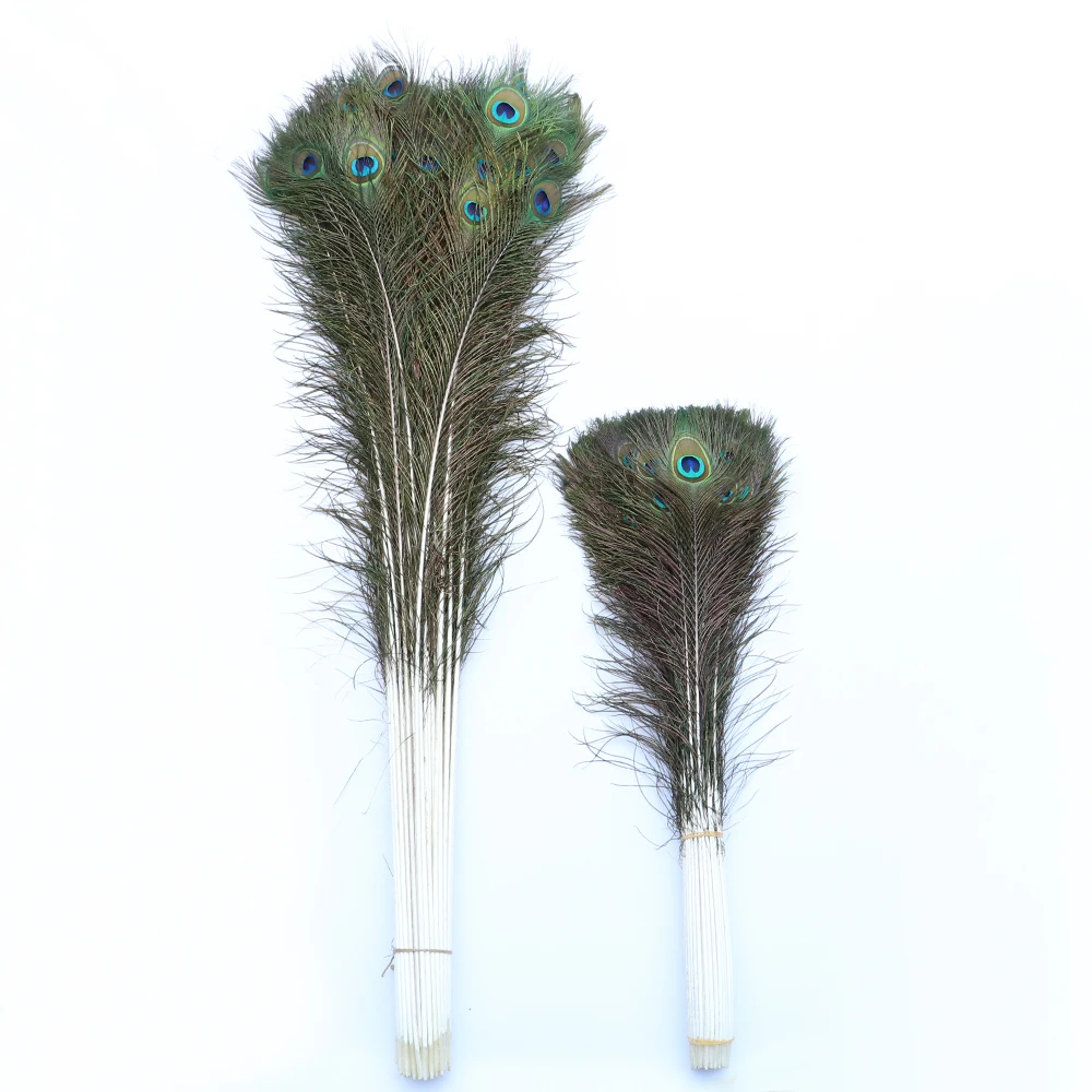 Натуральные перья павлина с большими глазами длина 10 32 дюйма 50 шт.|Перо| |