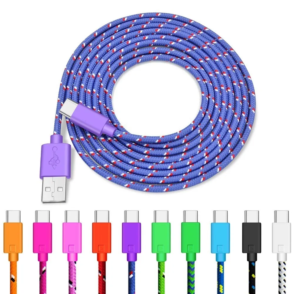Кабель с разъемом USB типа C для передачи данных 1m/2m/3m Быстрая зарядка телефона Samsung