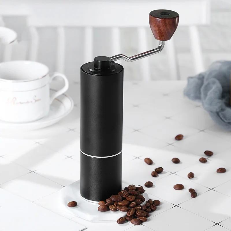 

2021 New Manual Coffee Grinder Capacity 20g with Stainless Steel Conical Burr Adjustable Setting Double Bearing Hand