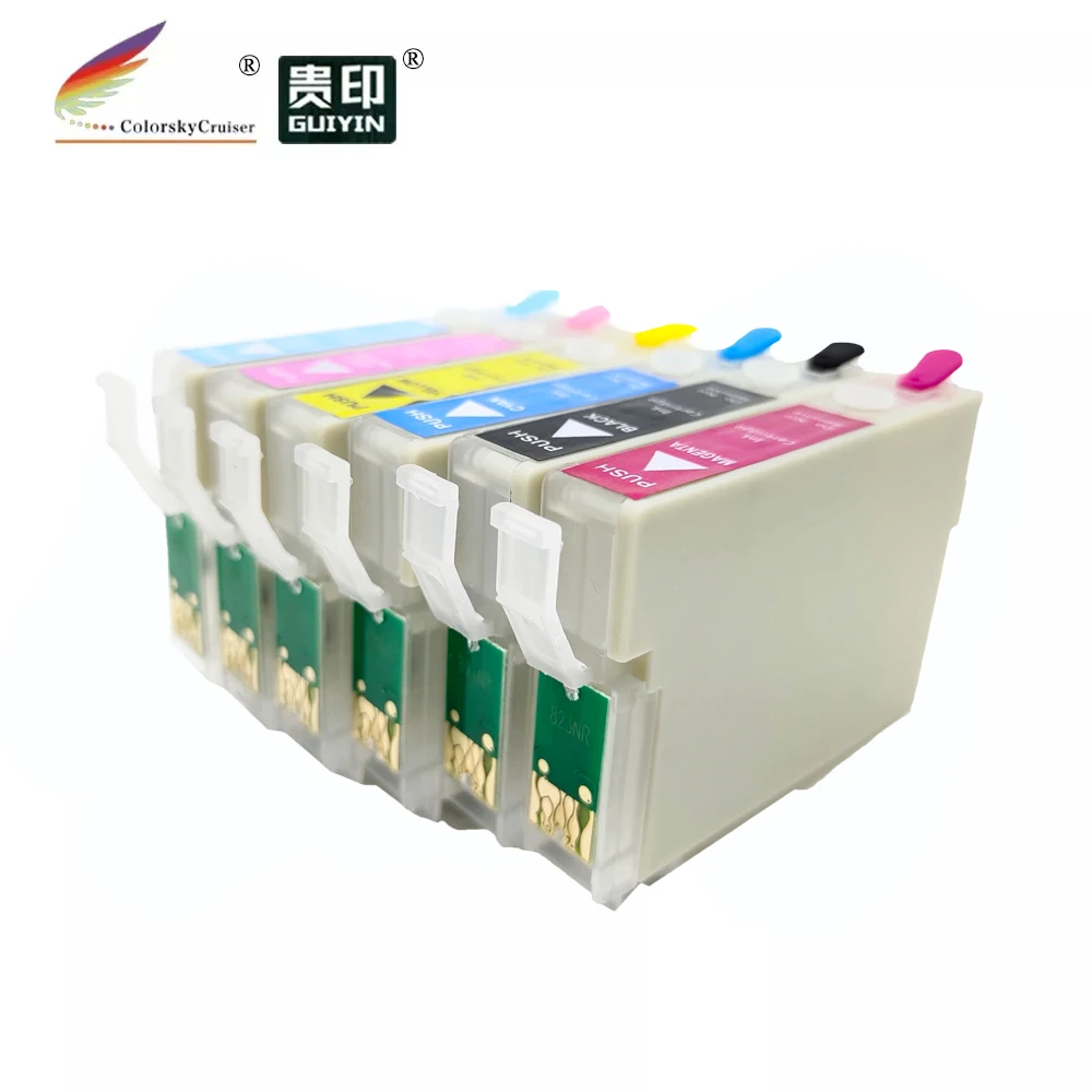 (RCE-801-806) Заправляемый картридж с чернилами для Epson T0801-T0806 80 Stylus Photo P50 PX650 PX660 PX700W PX710W