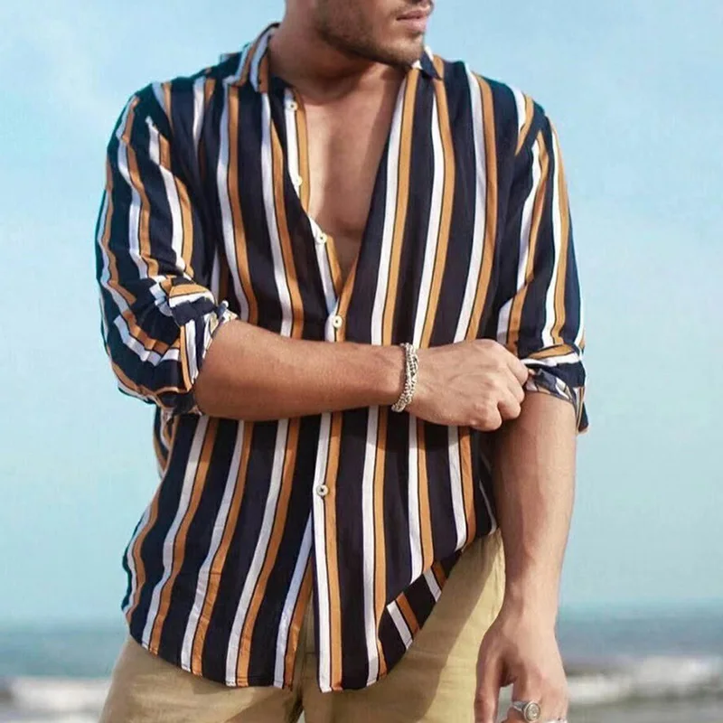 MJARTORIA повседневная мужская рубашка в полоску хлопок дизайнерская брендовая