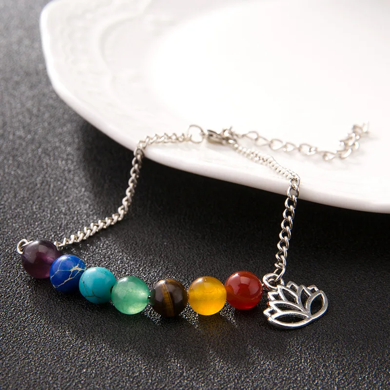 8 мм браслет из бусин Лотос медный целебный баланс влюбленных повседневные