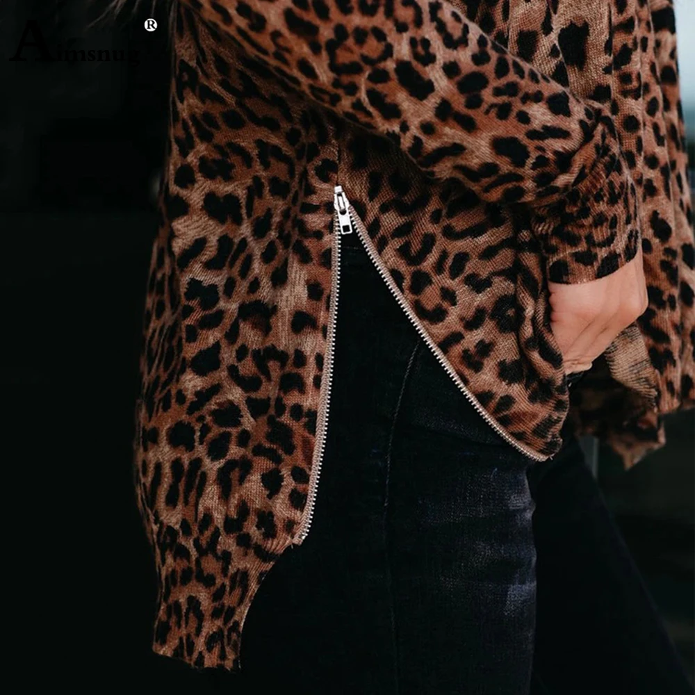 

Plus Size 3XL Femme T-shirt Leopard Print 2020 Knitted Loose Women's Top Pullovers Autumn New O-neck Casual Shirt Streetwear