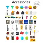 MOC 10 шт.лот аксессуары Хэллоуин Тыква фонарь медовая банка бас-гитара барон фонарь кольцо Кирпичи Строительные блоки игрушка для детей