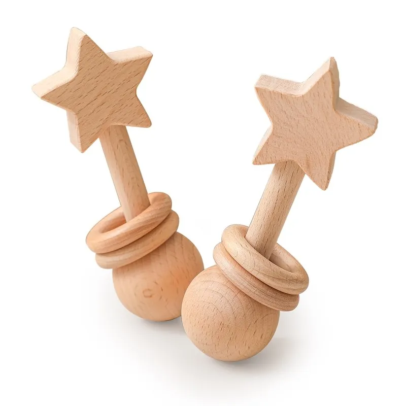 

1 шт., детская деревянная погремушка-грызун