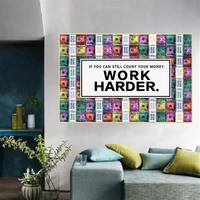 inspirational wall art abstract money work harder canvas painting on the wall posters and prints pictures living room home decor