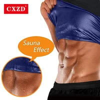 cxzd men polymer sweat sauna shaper vest body shaper waist trainer slimming vest compression shapewear corset reductor de abdome