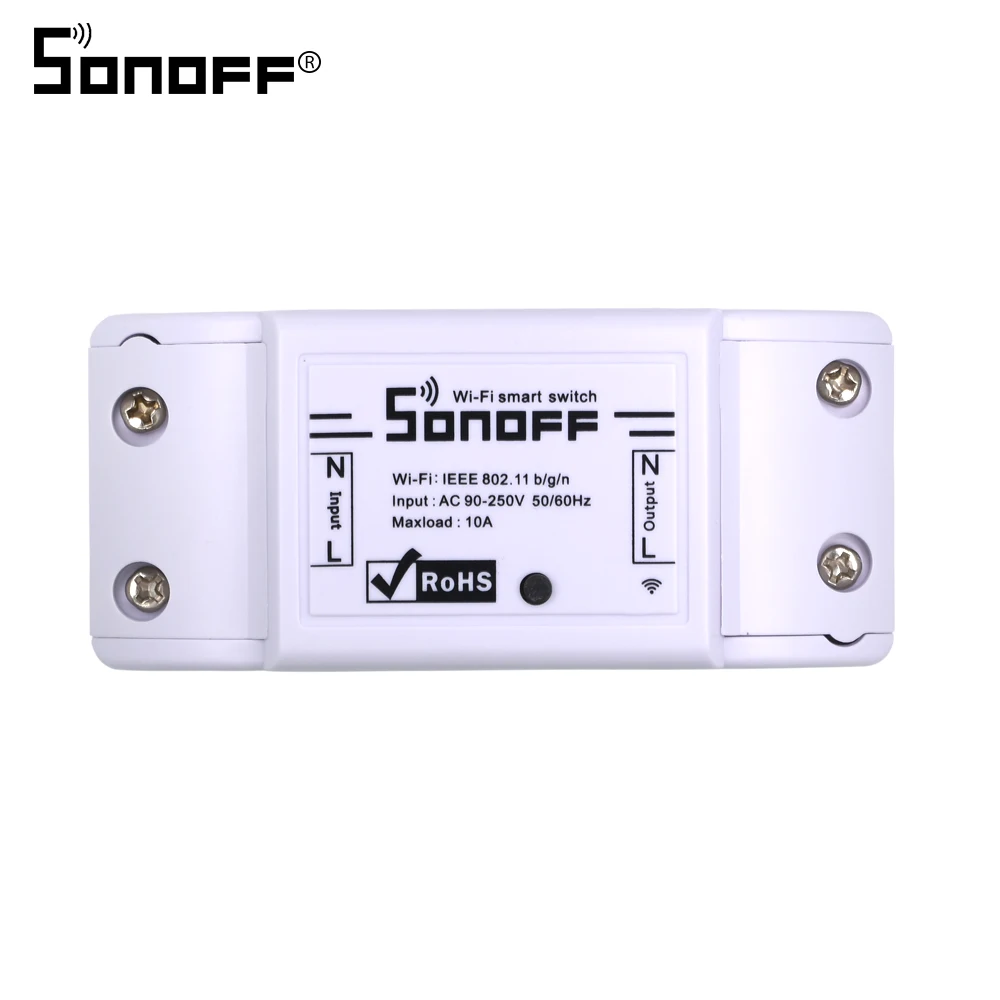 Itead SONOFF Мини Базовый DIY WiFi переключатель 2ch двухсторонний умный переключатель таймер светильник голосовой модуль дистанционного управления работа с Alexa - Комплект: 1pcs SONOFF Basic