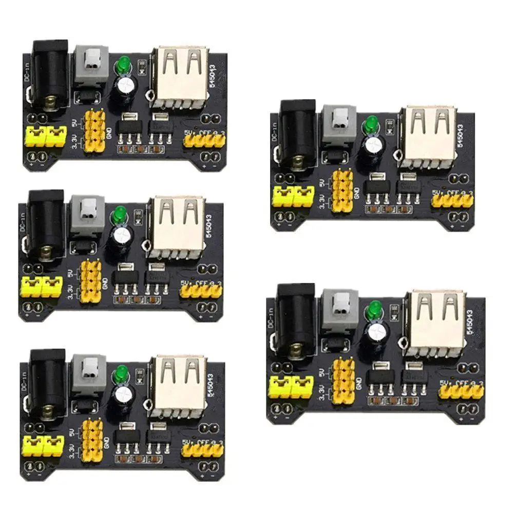 5 шт. макетный блок питания 3 В в MB102 коммутированный заголовок для Arduino PIC Pi
