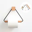 Boho Декор настенная Нержавеющаясталь Бумага держатель туалетной бумагиПолотенца стеллаж для выставки товаров для фасовкиь деревянной палочкой Бумага рулон Ванная комната полки держатель для туалетной бумаги