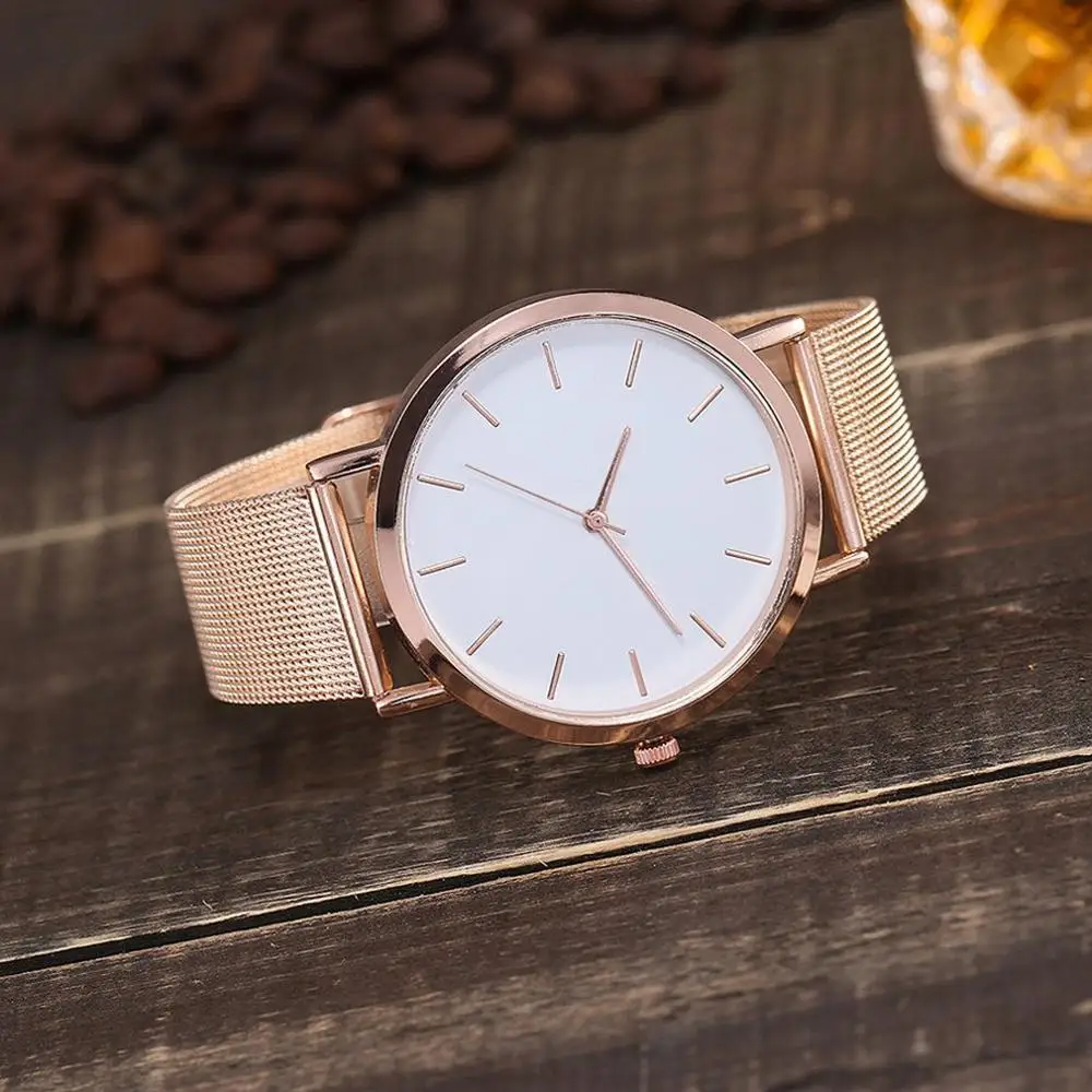 

Net Belt Trend Simple Style Watch Marble Gold Silver Mesh Belt Leisure Clock Quartz Stainless Steel With Analog Watch