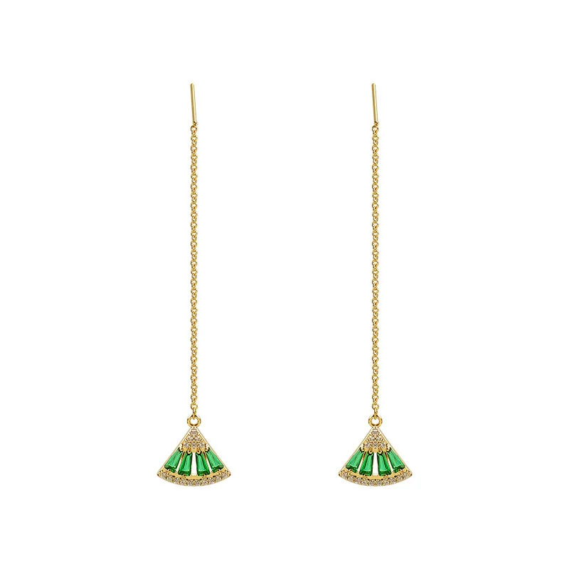 Модные длинные висячие серьги в форме листа звезды для женщин элегантные