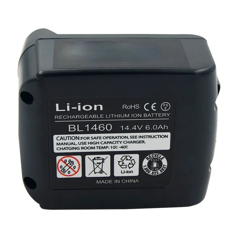 

1/2/3pcs 6000 mAh BL1460 Li-ion Replacement for Makita 14.4V Battery BL1430 BL1440 LXT200 BDF340 BDF343 TD131D Power tools