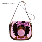 Женская сумка-мессенджер twoheart sgirl, черная сумка через плечо с принтом в африканском стиле, роскошная седельная сумка
