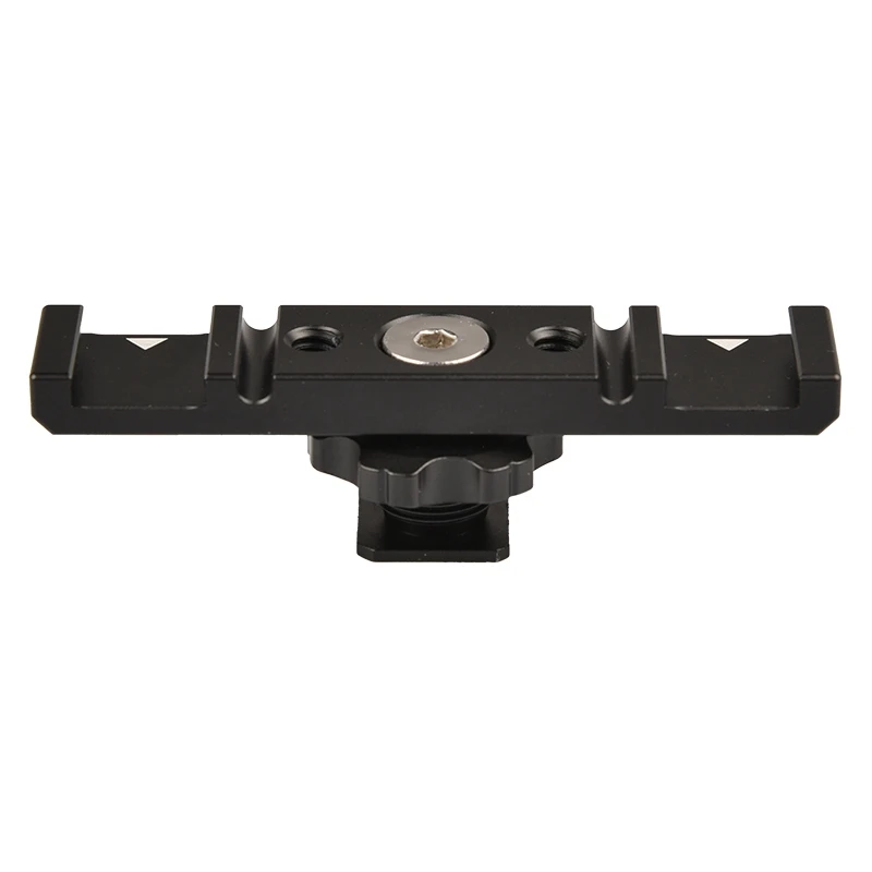 

Dual Hot Shoe Mount Adapter Microphone Extension Bar for VL49 LED Video Light Gimbal Accessories