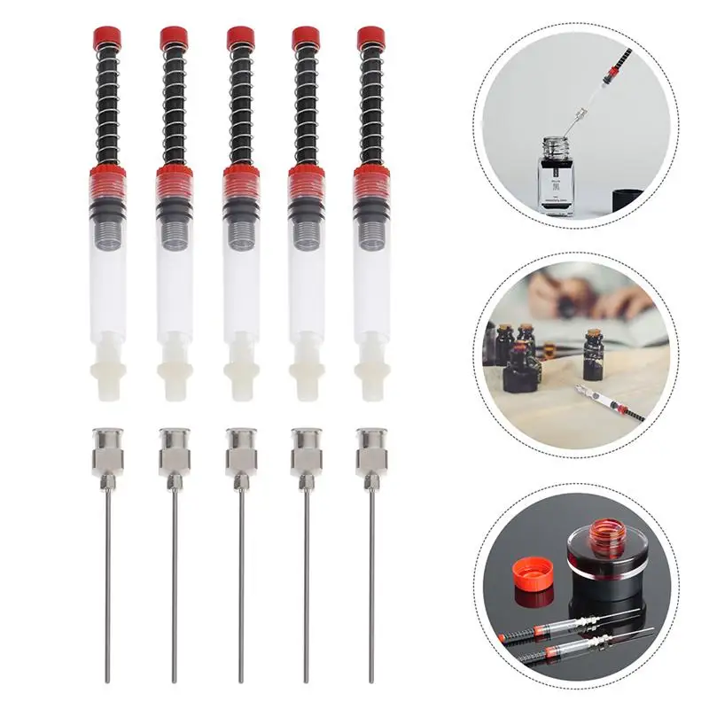 

9Pcs Fountain Pen Spring Filler Ink Auxiliary Absorber Ink Syringe Tool Ink Feeder Auxiliary Ink Absorber