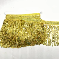 2021 hot 5 10yardslot gold sapphire tassel tassels trim fringe polyester 15cm wide diy latin dance home textile ribbon