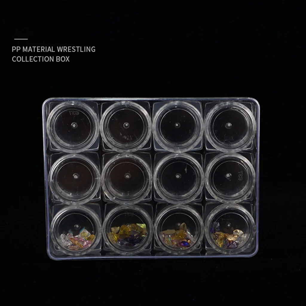 

12 штук пустые мини ясно Пластик контейнеры для хранения коробка чехол с крышкой для мелочи и Другое поделок