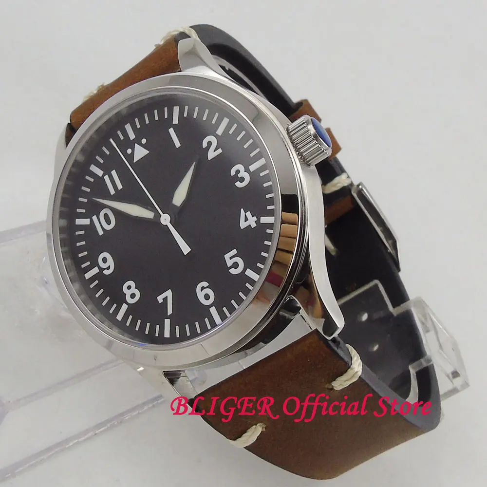 Часы мужские стерильные Классические наручные с сапфировым стеклом 42 мм