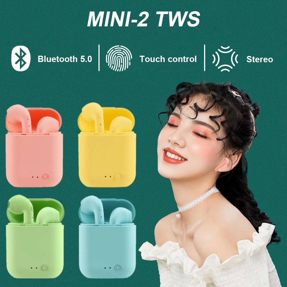

TWS Mini-2 Wireless Headphones Bluetooth 5.0 Earphone Gaming Headset Sport Earbuds Handsfree For Android iOS Xiaomi Smartphones