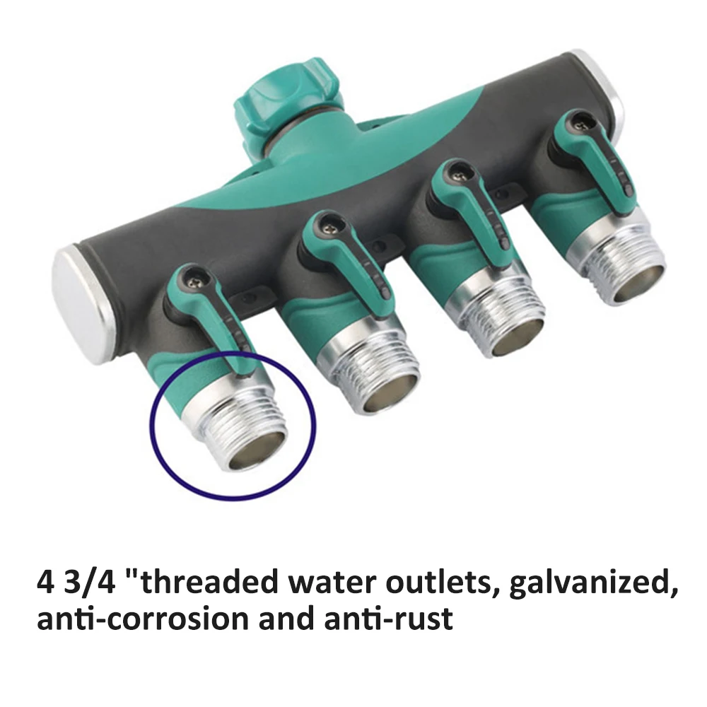 

Gardening Irrigation Faucet Four-Way Zinc Alloy Four-Way Valve Joint Gardening Garden Supplies