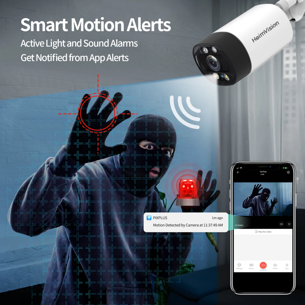 HeimVision HM211 Wifi IP камера 1080P Водонепроницаемая наружная видеонаблюдения для