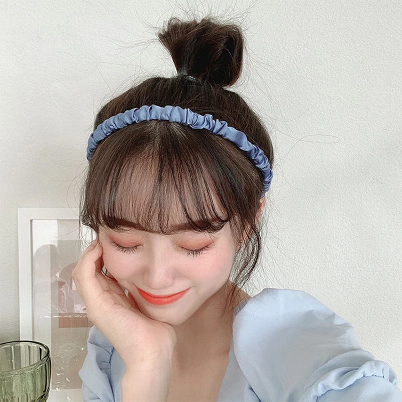 

Wild Satin Folds Accessories Temperament Hairband Tangled Headdress Headband Girl Color Hairband