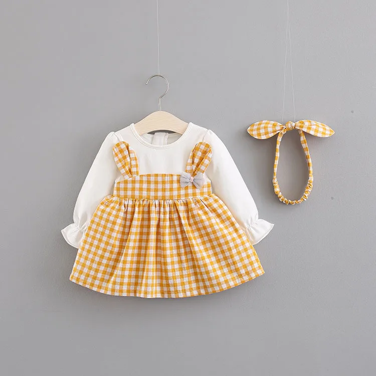 

New 2021 Summer Baby Girls Princess Dress For Baby Girls Casual Plaid Dress Infant Baby Party Dress Kids Newborn Clothes