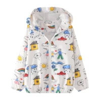 babyinstar kids cute doodle pattern jackets coats for girls toddler childrens clothing hooded jacket for 3 10 years old