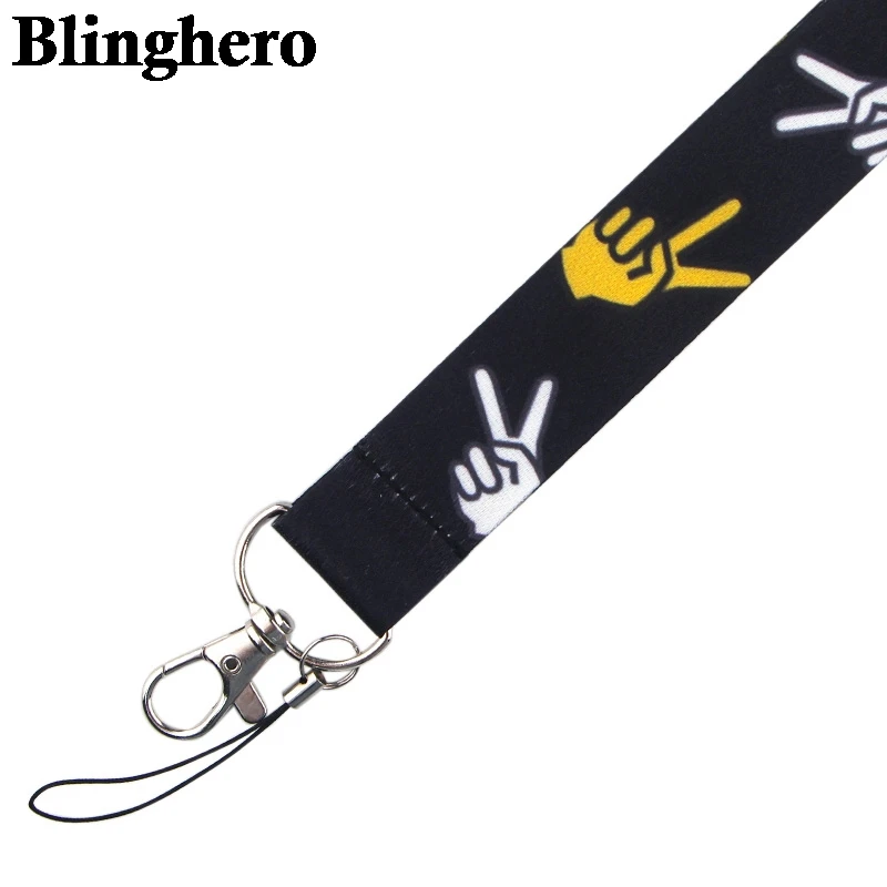 

CA388 Hand Funny Straps Lanyard ID Badge USB Mobile Phone Neck Straps Rope Chain Necklace Jewelry