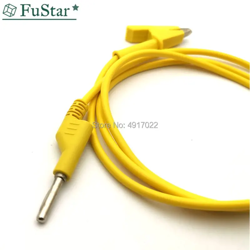 Силиконовый штекер типа банан к крокодиловому зажиму крокодил 1 шт. м 4 мм