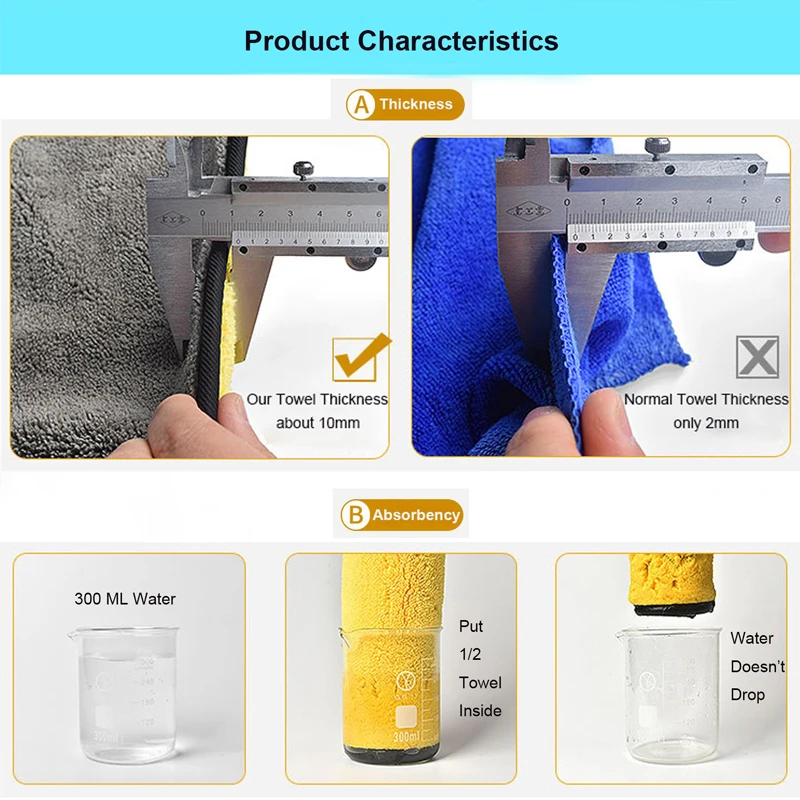 Салфетка из микрофибры для чистки автомобиля 30 х30 см | Дом и сад