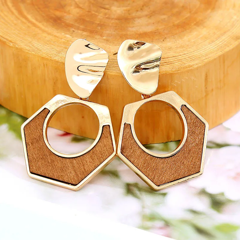 Новые винтажные шестигранные геометрические металлические деревянные висячие