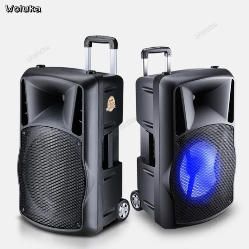 Bluetooth супермощный Стереодинамик уличный динамик на колесиках колонка для