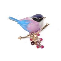 oi new arrival enamel multicolor bird brooch fashion animal corsage for women girls coat scarf suit pins quality accessories