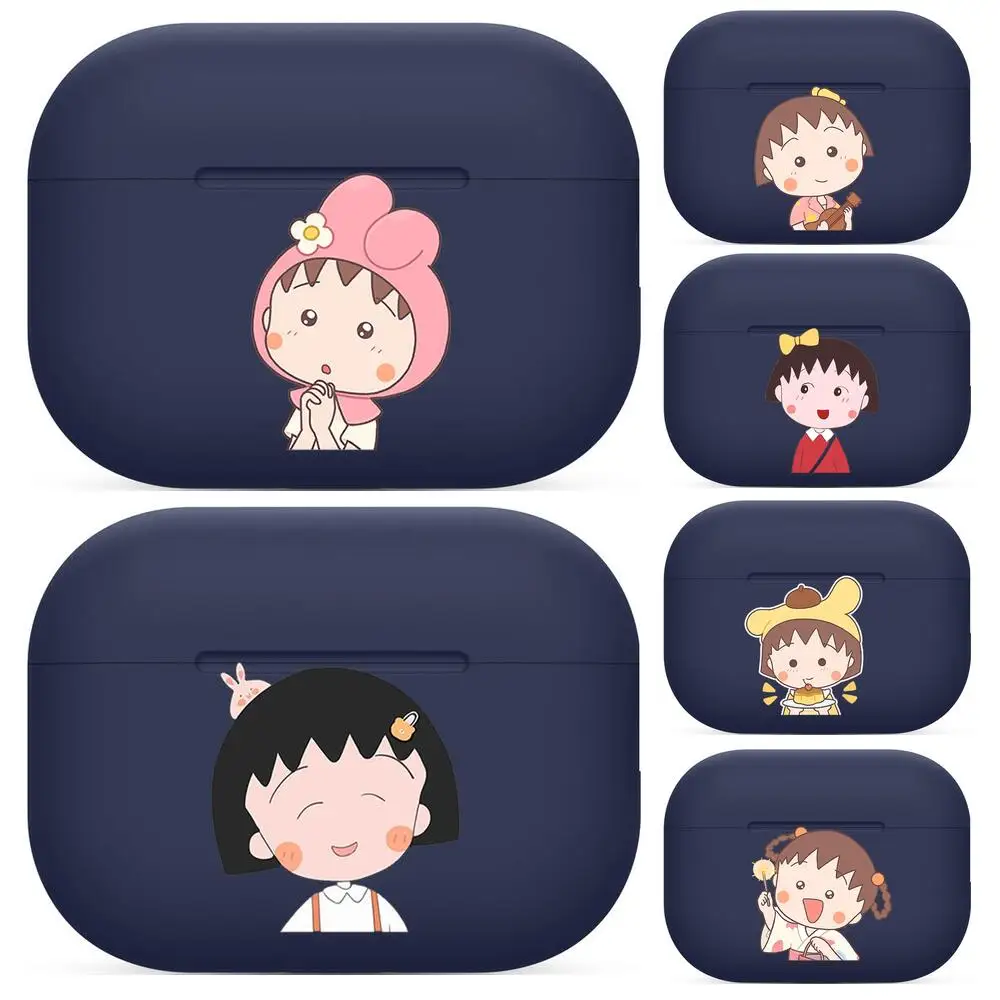 

Chibi Maruko-chan For Airpods pro 3 case Protective Bluetooth Wireless Earphone Cover Air Pods airpod case air pod cases Navy